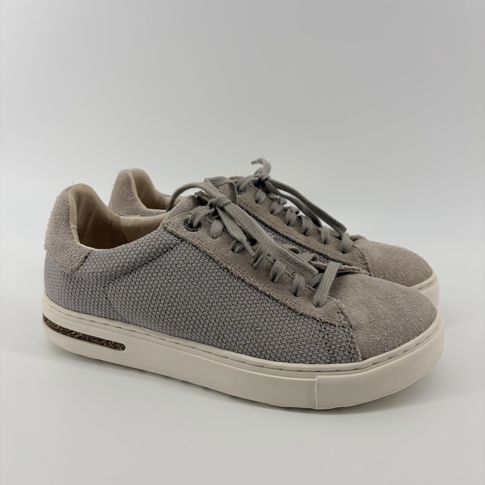 Birkenstock Bend Low II Whale Gray Suede Canvas Sneakers Size 37 US 6
